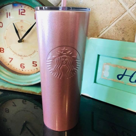 Starbucks Other - Starbucks 2019 Valentine cold pink glitter tumbler